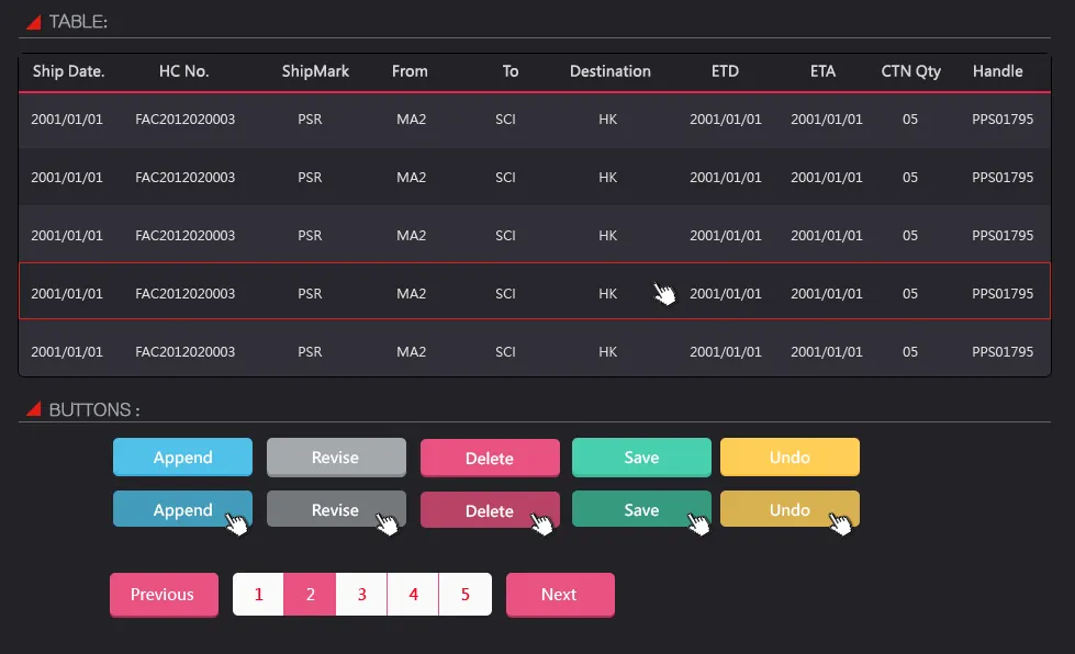 Winform 表格與按鈕元件